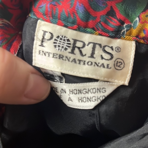 Vintage Ports International Paisley Maximalist Full Flowy Silky Midi Skirt Lined - Picture 3 of 9